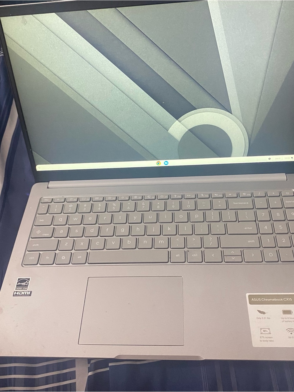 ASUS Chromebook CX15 Silver Laptop - Sleek Silver Design